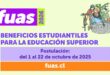 El 1 de octubre comienza postulación a beneficios estudiantiles para 2026 a través del FUAS